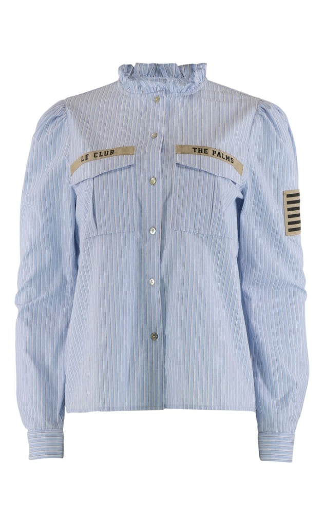 Continue Skjorte - Mili Stripe Patch - Blue Stripe