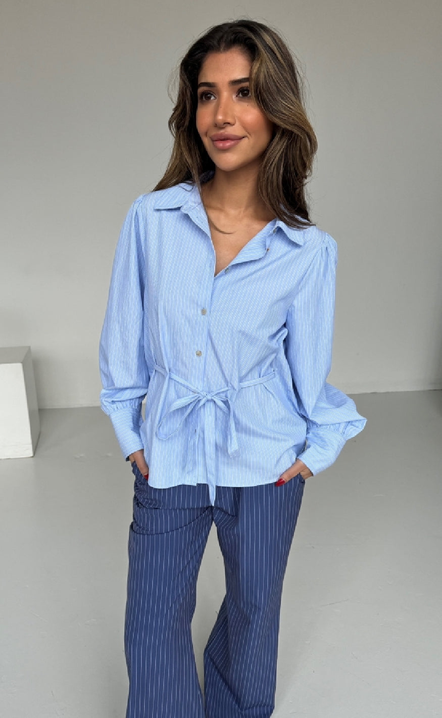 Continue Skjorte - Triana - Blue Stripe