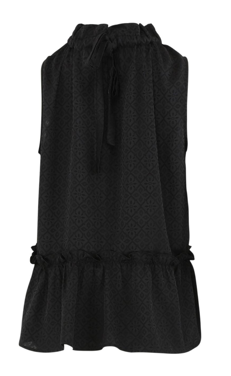 Continue Top - Liva Fringles - Black Print