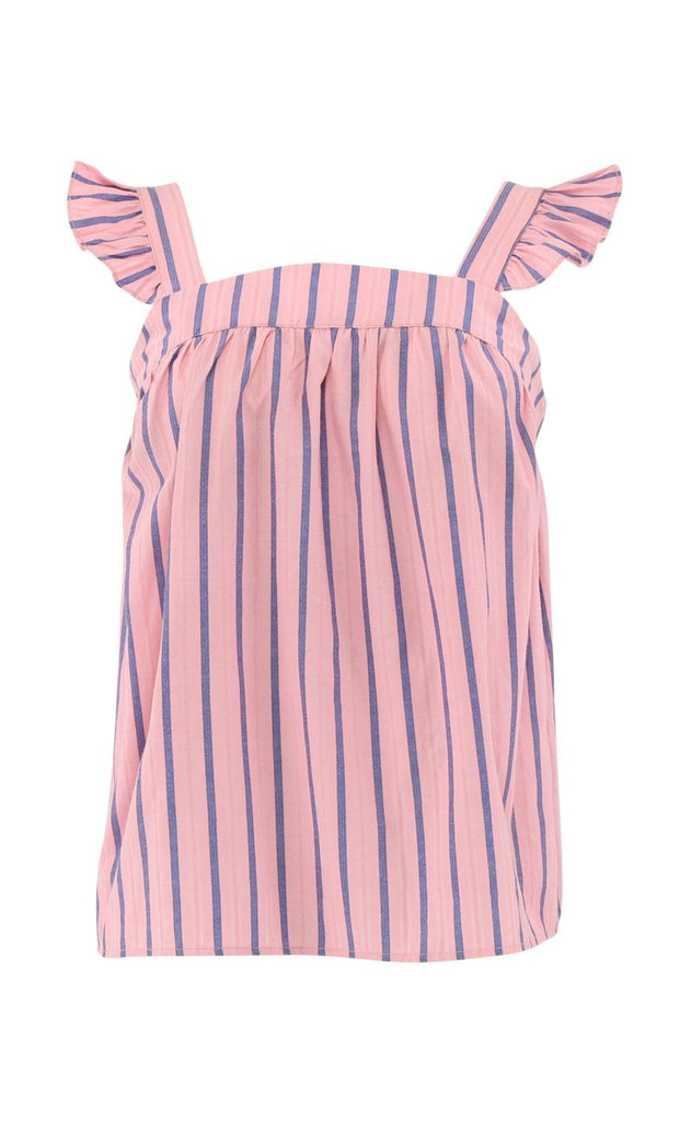 Continue Top - Lulu Bow - Stripe Pink