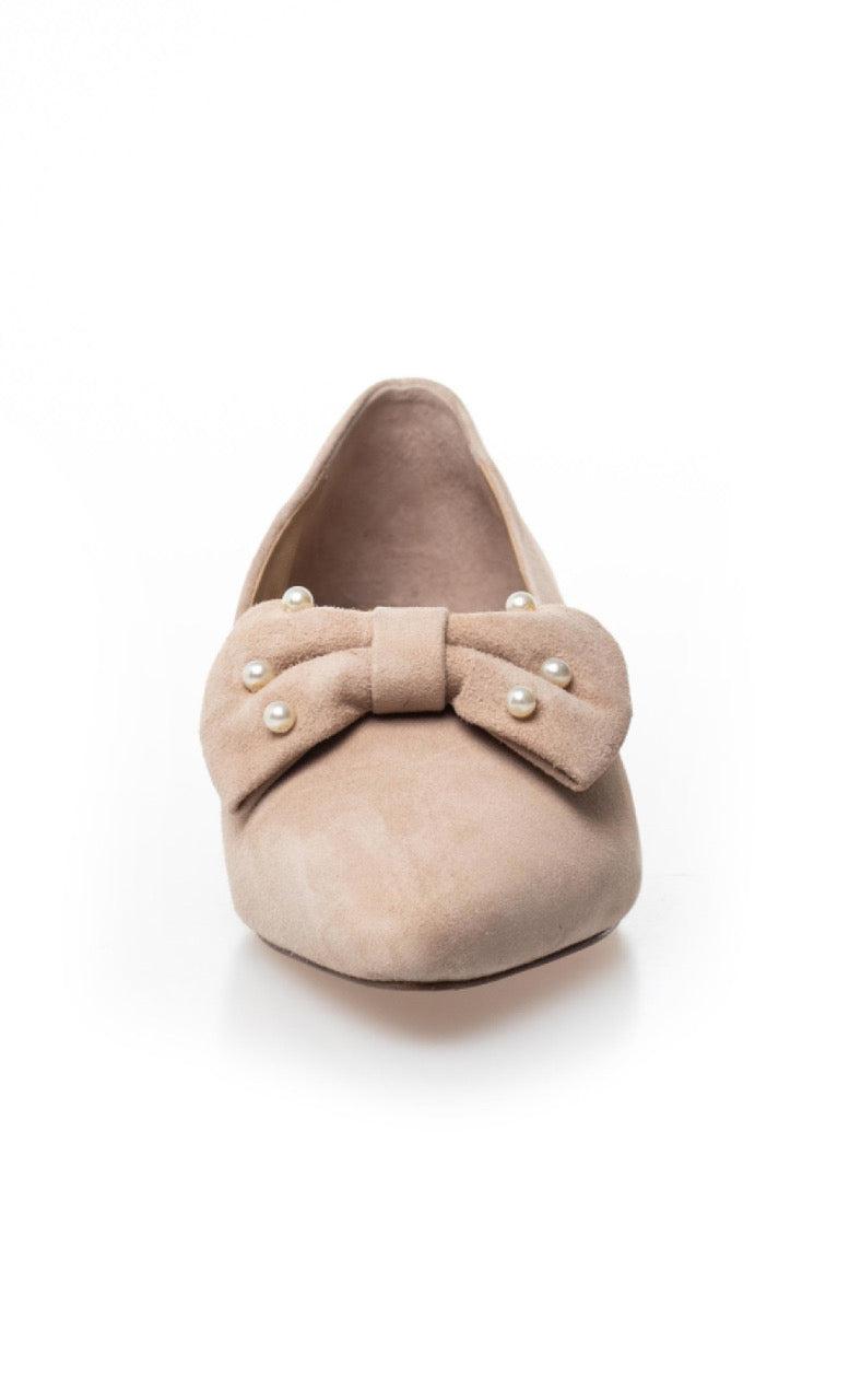 Copenhagen Shoes Ballerina By Josefine Valentin Loafers - Be Good Pearls - Beige