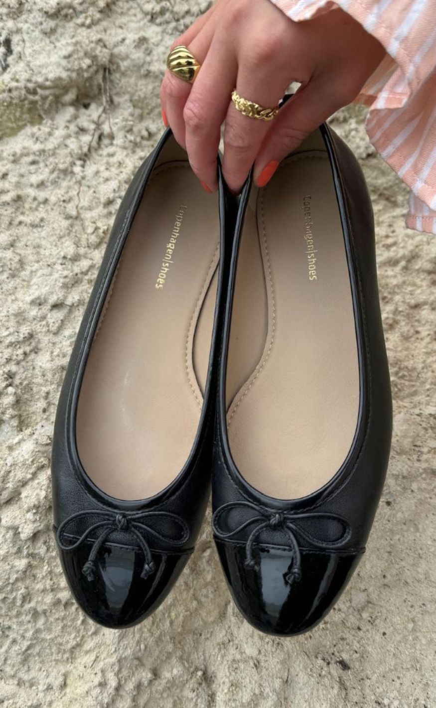 Copenhagen Shoes Ballerina - Like Moving Patent Toe - Black Patent