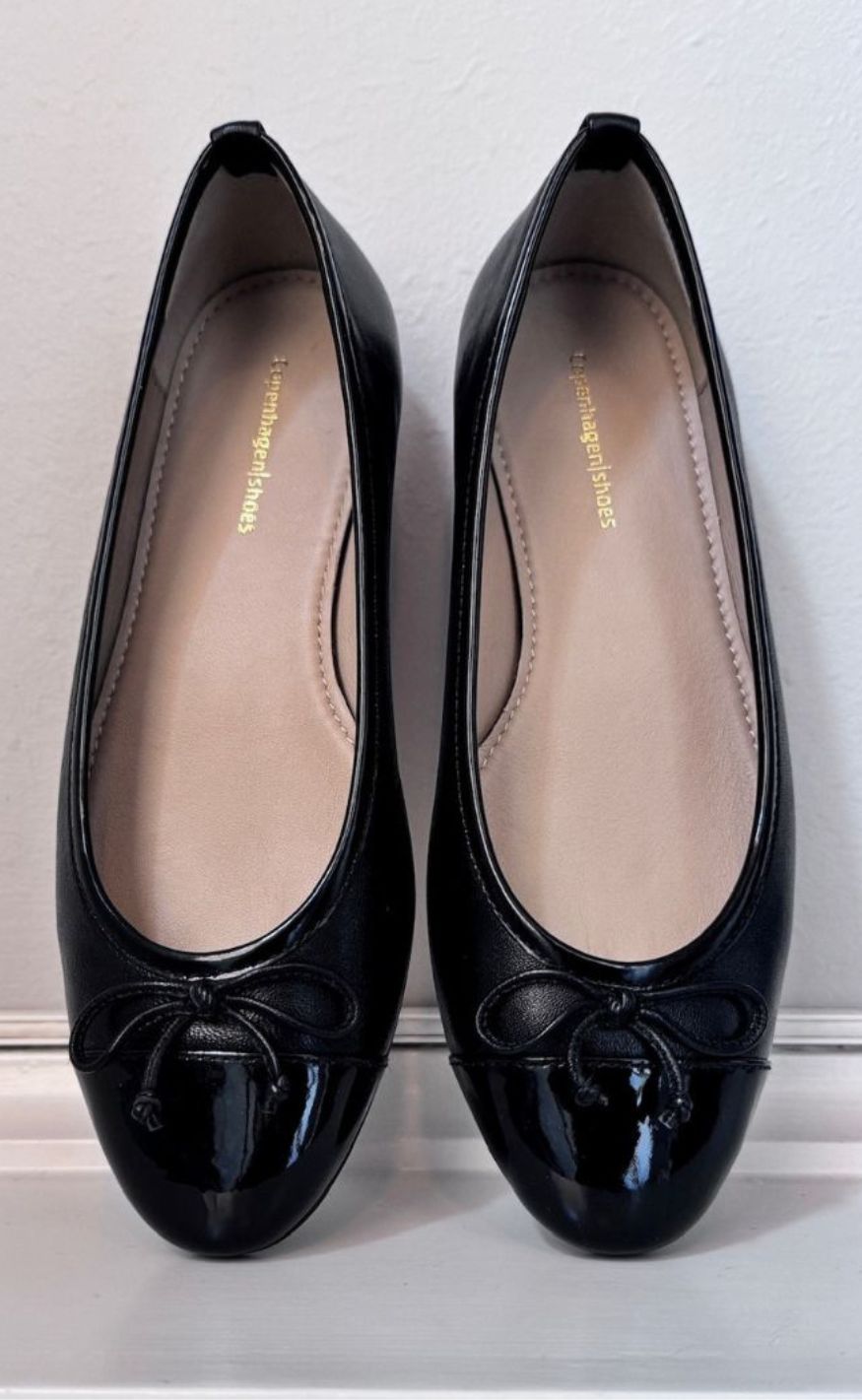 Copenhagen Shoes Ballerina - Like Moving Patent Toe - Black Patent