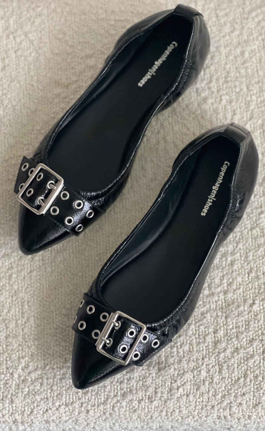 Copenhagen Shoes Ballerina - The Reason Why - Black Patent