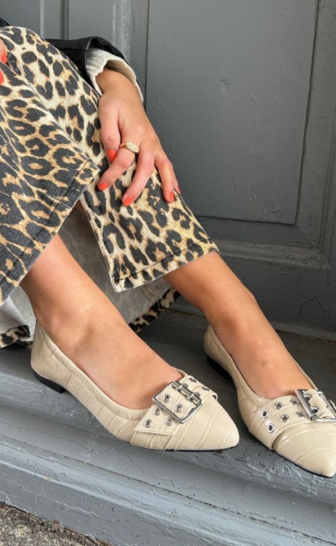 Copenhagen Shoes Ballerina - The Reason Why - Creme Croc