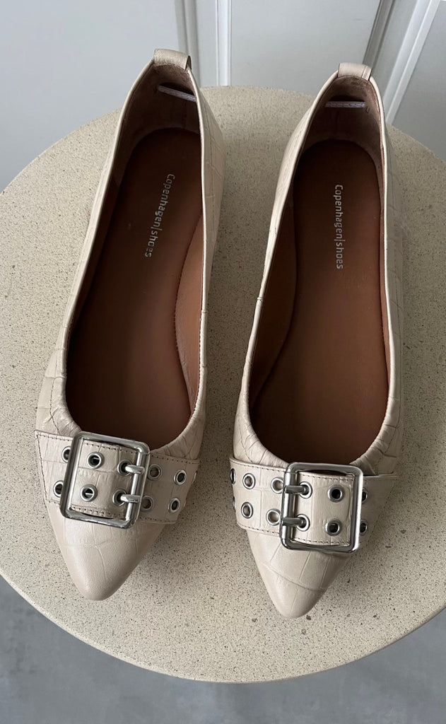 Copenhagen Shoes Ballerina - The Reason Why - Creme Croc
