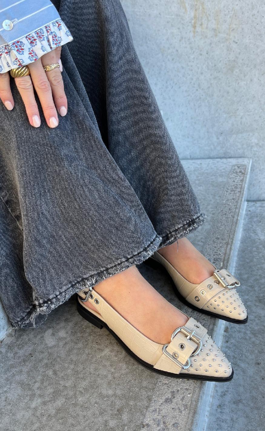 Copenhagen Shoes Ballerina - The Reason Why - Creme Croc