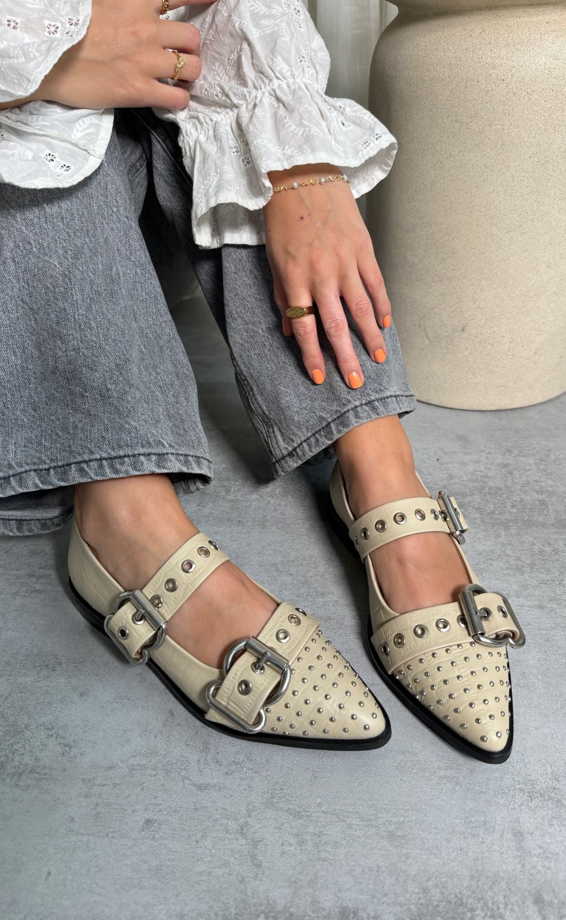 Copenhagen Shoes Ballerinaer - Future Vibes - Beige