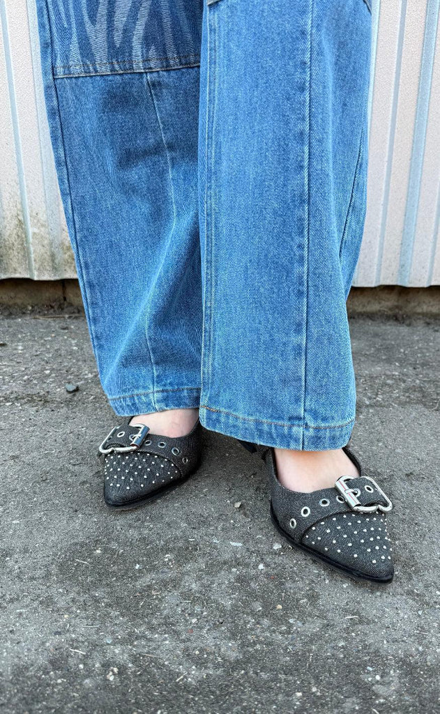 Copenhagen Shoes Ballerinaer - Future Vibes - Black Denim