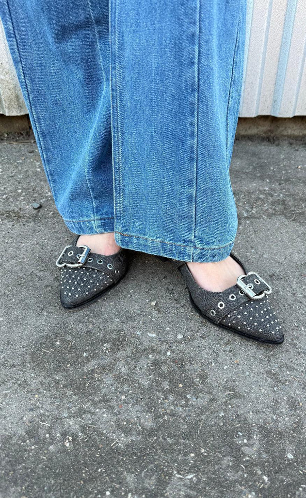 Copenhagen Shoes Ballerinaer - Future Vibes - Black Denim