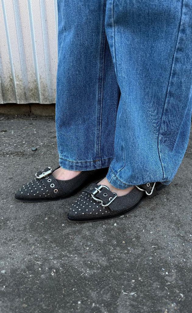 Copenhagen Shoes Ballerinaer - Future Vibes - Black Denim
