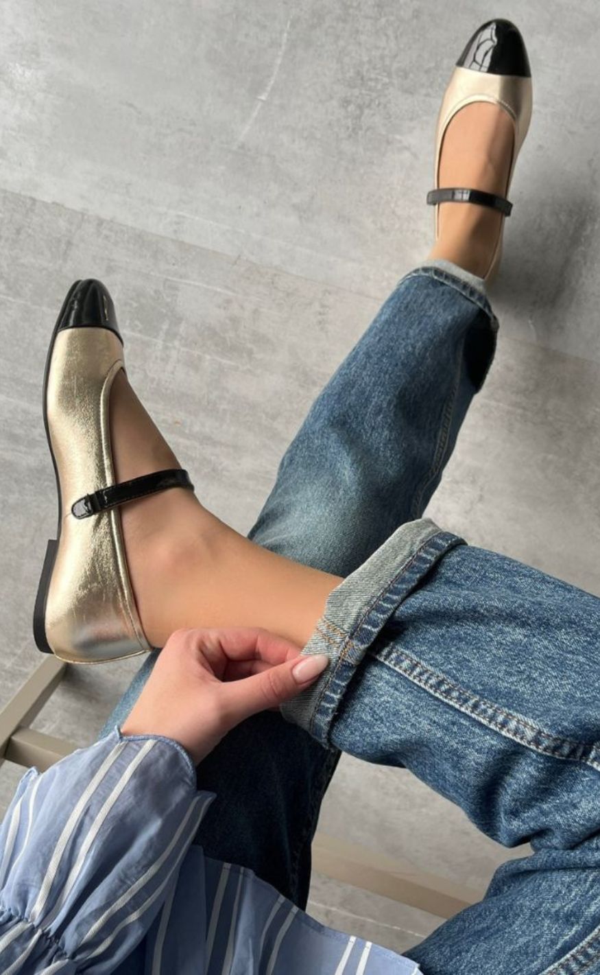 Copenhagen Shoes Ballerinaer - Love For A Reason - Gold