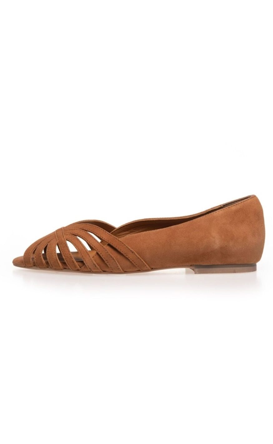 Copenhagen Shoes Ballerinaer - Passionate Suede - Cognac