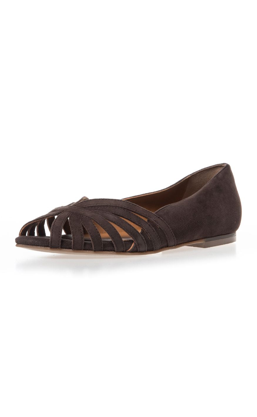 Copenhagen Shoes Ballerinaer - Passionate Suede - Dark Brown