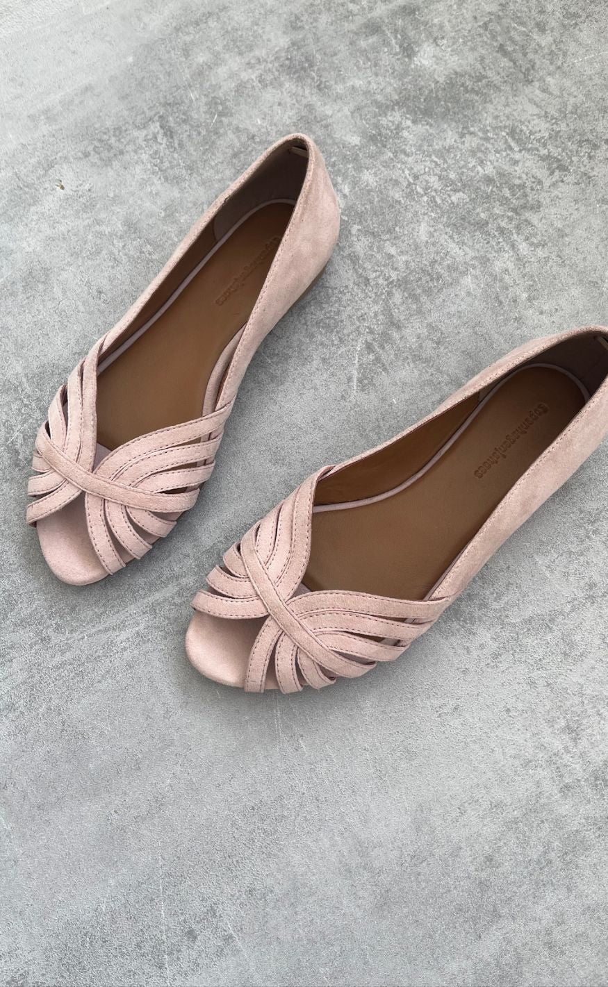 Copenhagen Shoes Ballerinaer - Passionate Suede - Light Rose