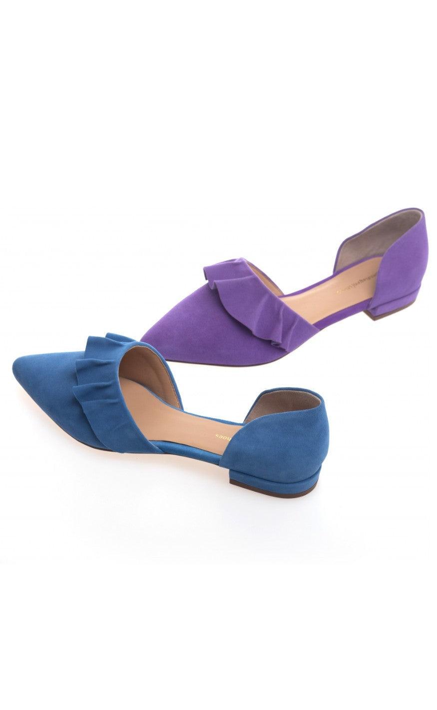Copenhagen Shoes Loafers / Ballerina - New Romance Suede - Denim