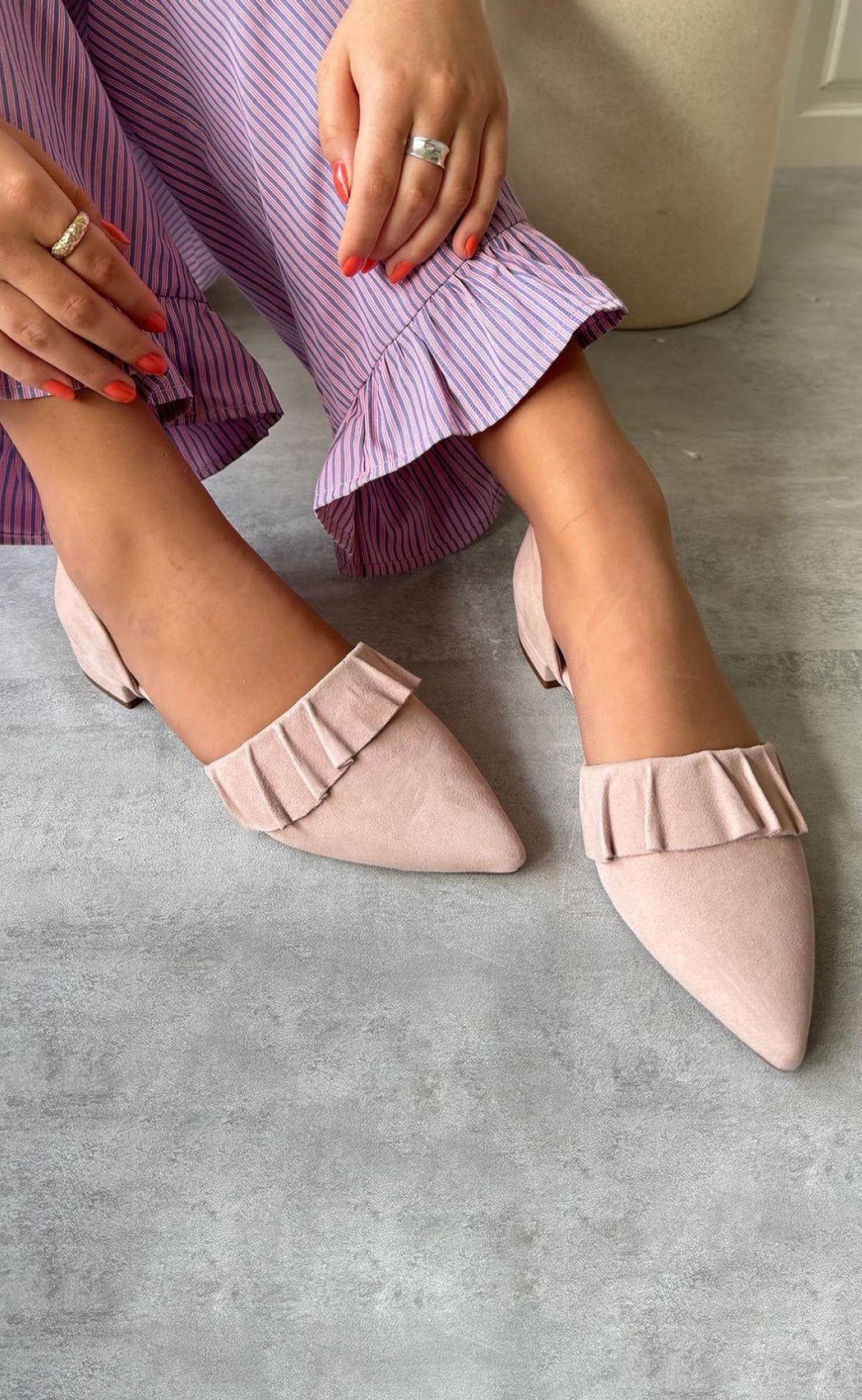 Copenhagen Shoes Loafers / Ballerina - New Romance Suede - Rosa