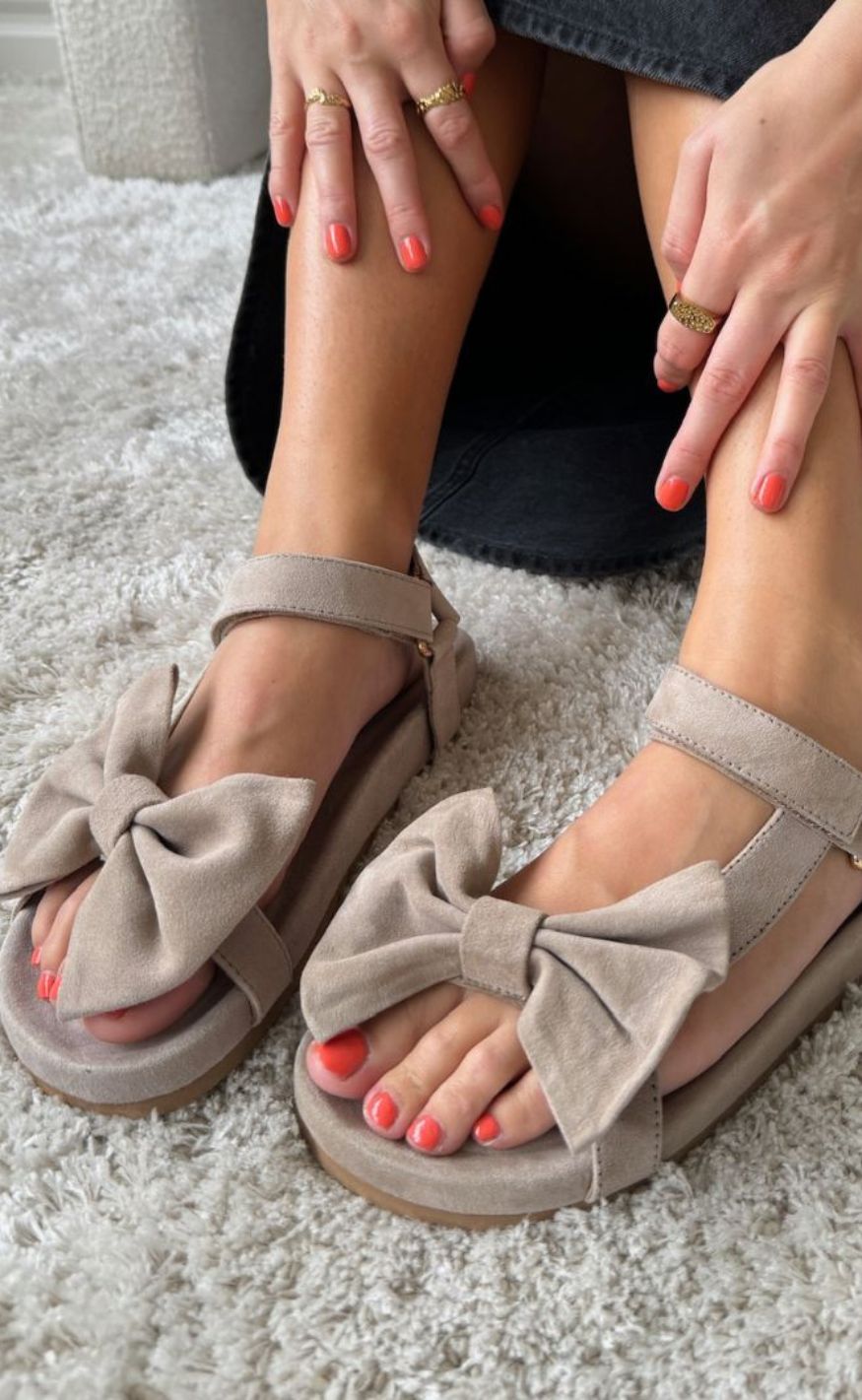 Copenhagen Shoes Sandaler By Josefine Valentin - Sky And Diamonds Suede - Beige