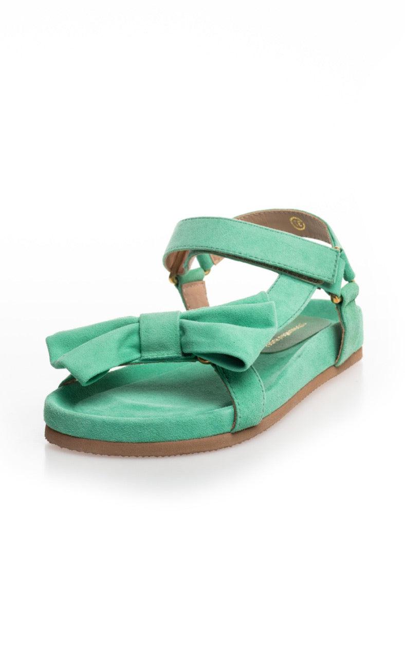 Copenhagen Shoes Sandaler By Josefine Valentin - Sky And Diamonds Suede - Pale Green