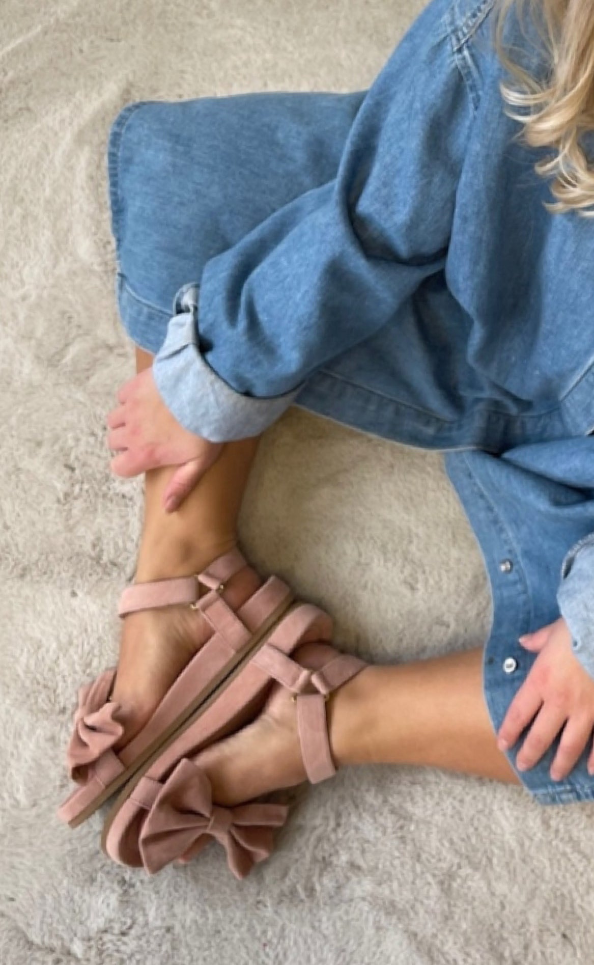 Copenhagen Shoes Sandaler By Josefine Valentin - Sky And Diamonds Suede - Papaya