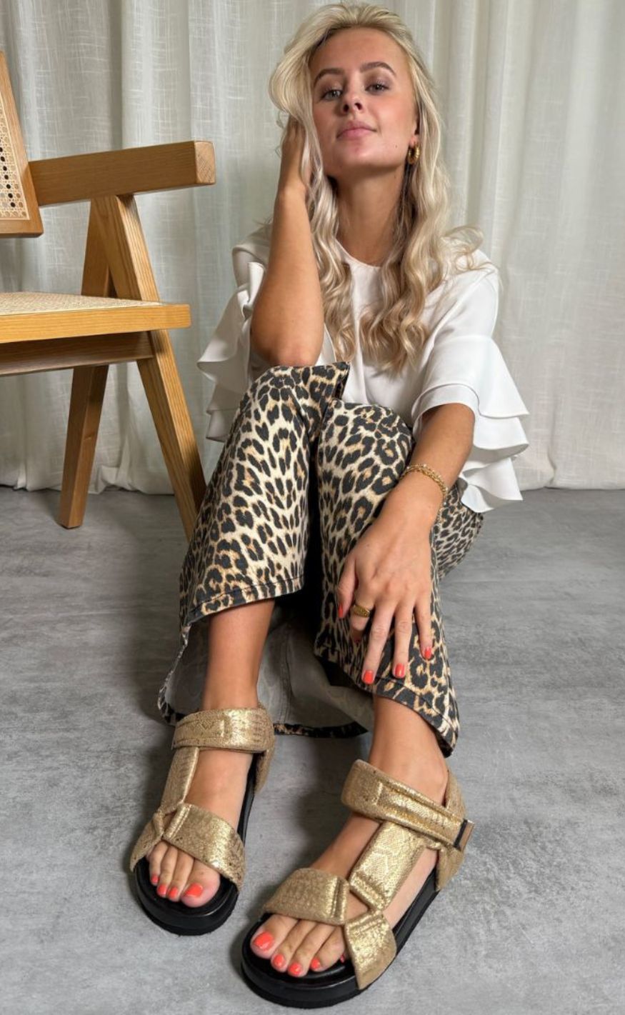 Copenhagen Shoes Sandaler - Carrie Moon - Gold Snake