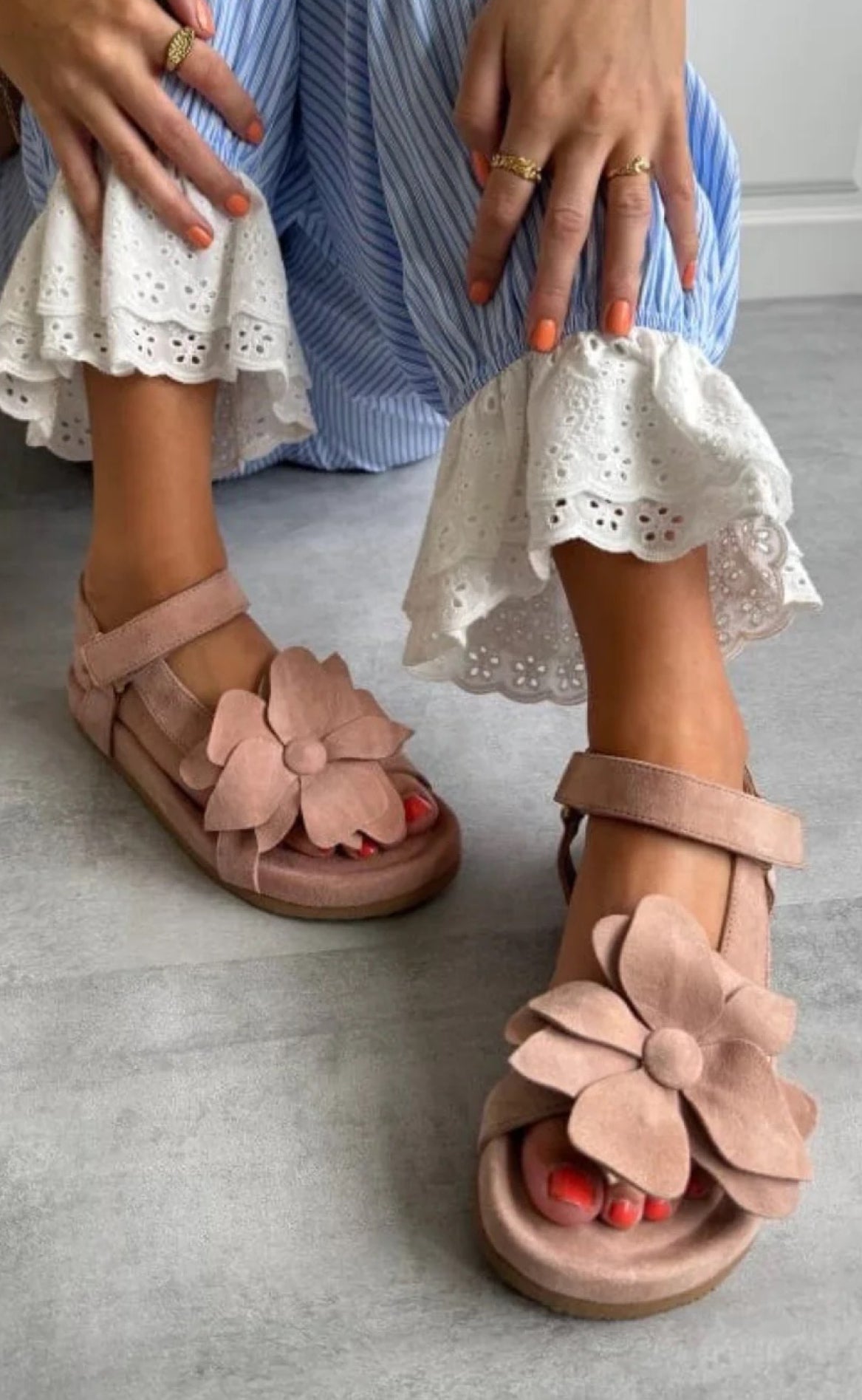 Copenhagen Shoes Sandaler - My Flowers - Papaya