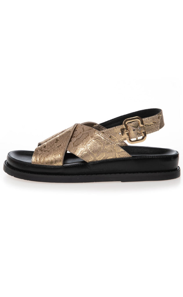 Copenhagen Shoes Sandaler - New Stronger - Gold Print