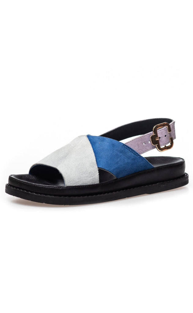 Copenhagen Shoes Sandaler - New Stronger Suede - Blue/Lavender