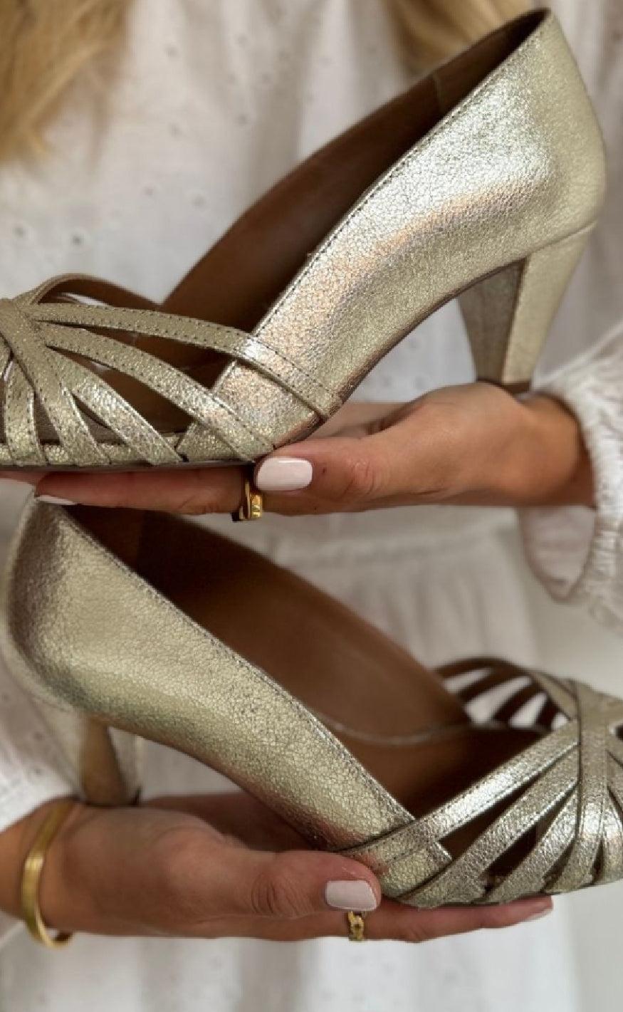 Copenhagen Shoes Stiletter - All I Need - Gold Platino