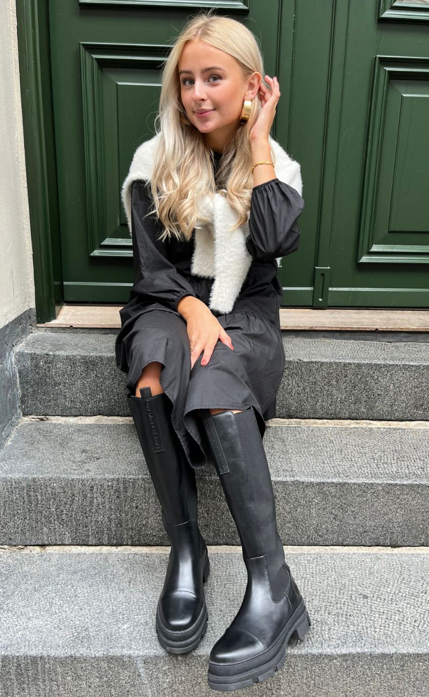 Copenhagen Shoes Støvle - Follow Me - Black (With Black Stiches)