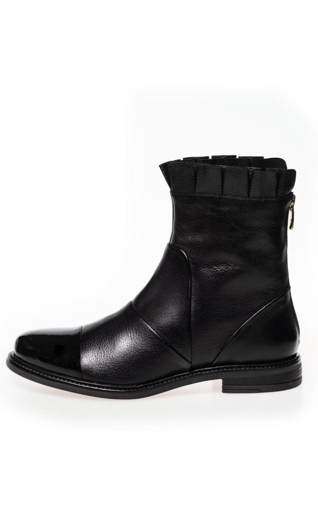 Copenhagen Shoes Støvle - Margaret - Black W/Patent Toe