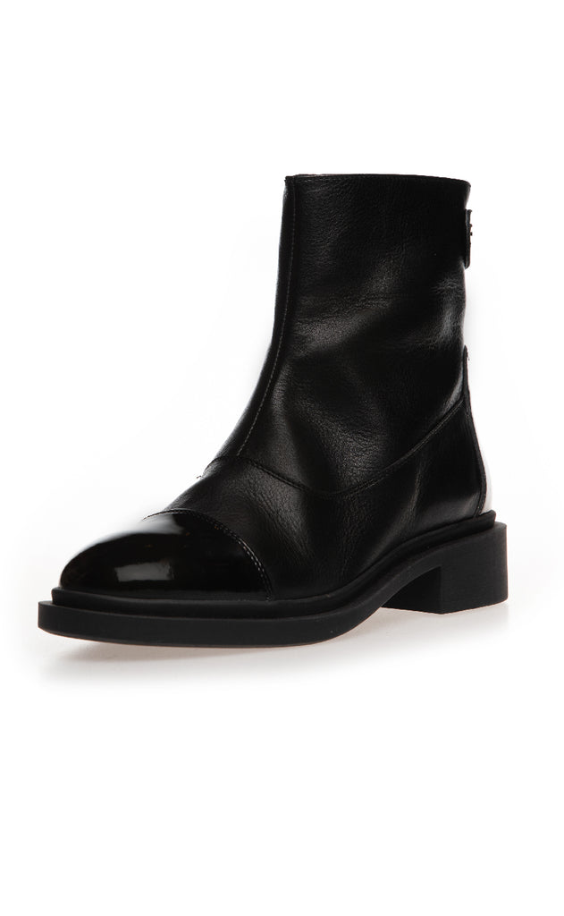 Copenhagen Shoes Støvler - As You See - Black W. Patent Toe