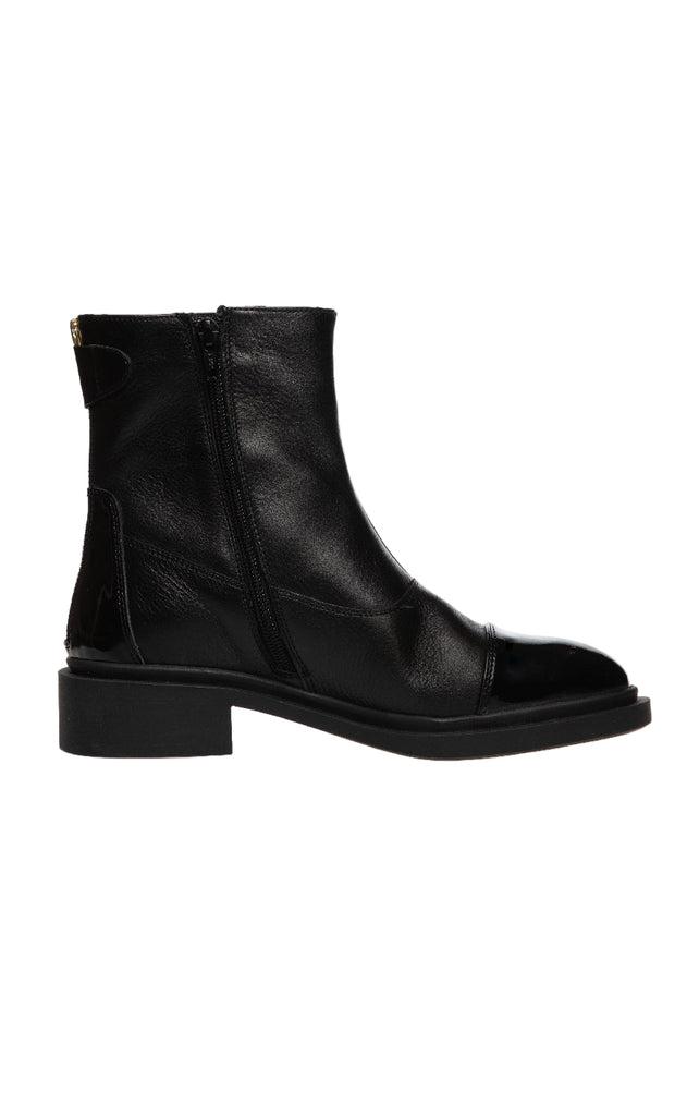 Copenhagen Shoes Støvler - As You See - Black W. Patent Toe