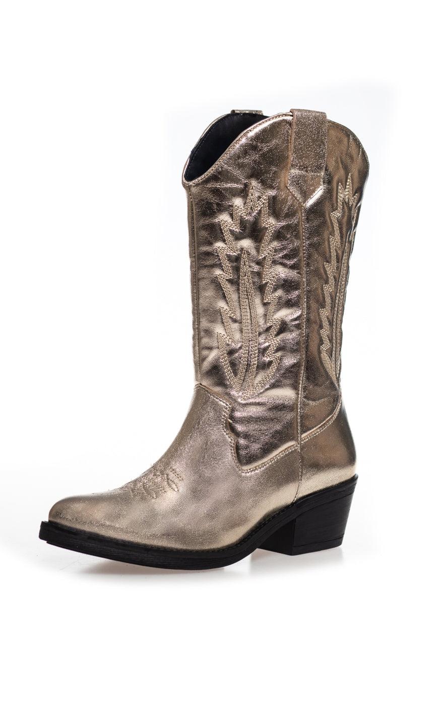 Copenhagen Shoes Støvler By Josefine Valentin - Keep Your Power - Gold Metallic