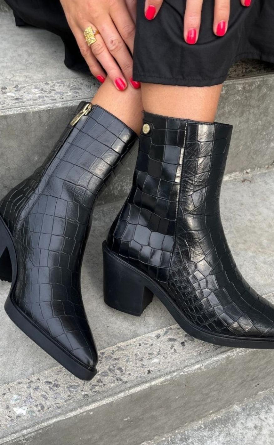 Copenhagen Shoes Støvler - CPH Original - Black Croco