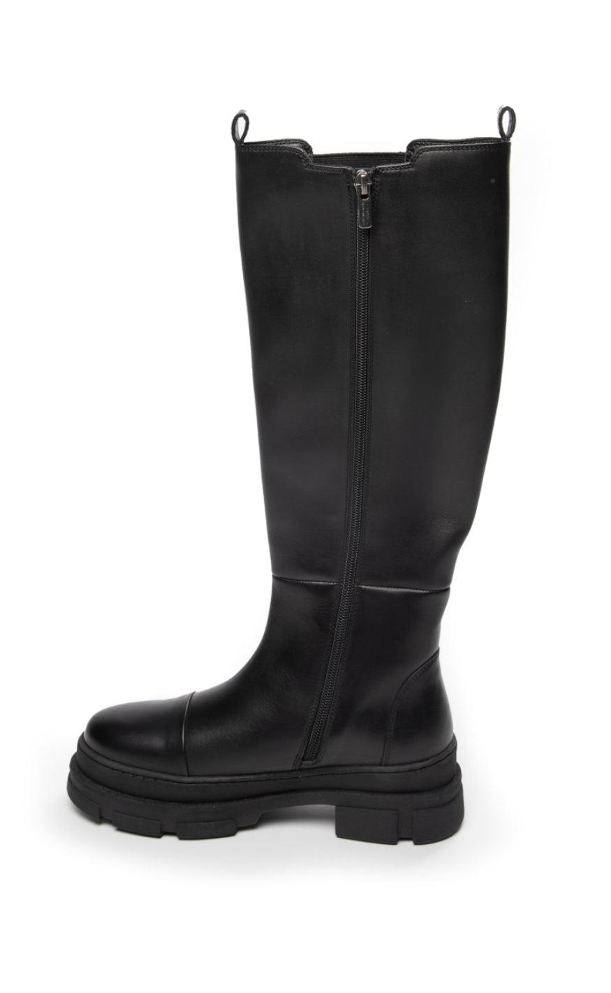 Copenhagen Shoes Støvler - Follow Me Zipper - Black W. Black Stiches