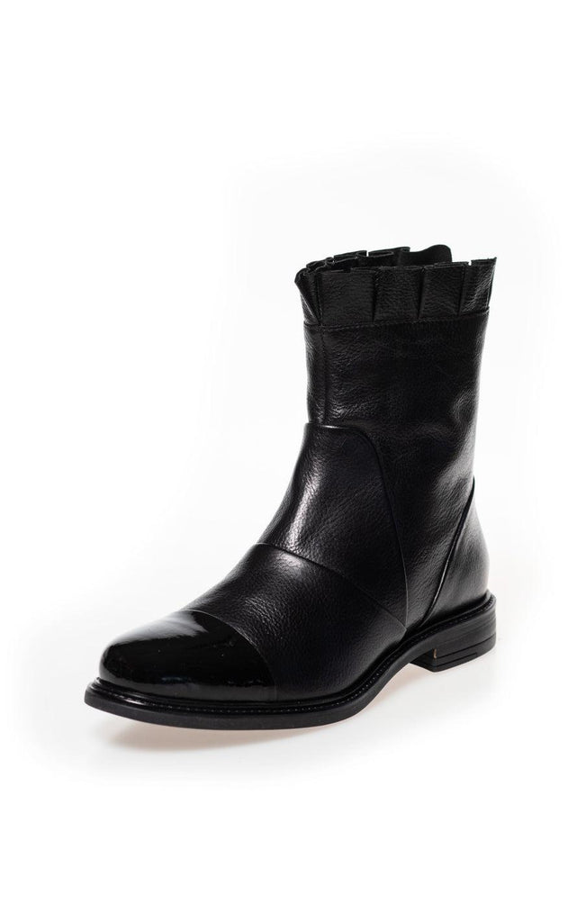 Copenhagen Shoes Støvler - Margaret - Black W/Patent Toe