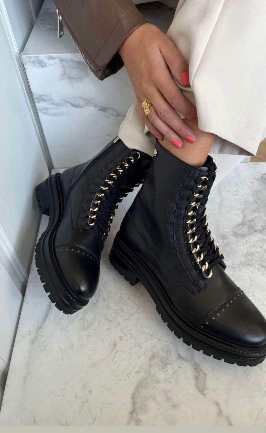 Copenhagen Shoes Støvler - Rock Studs - Black/Gold