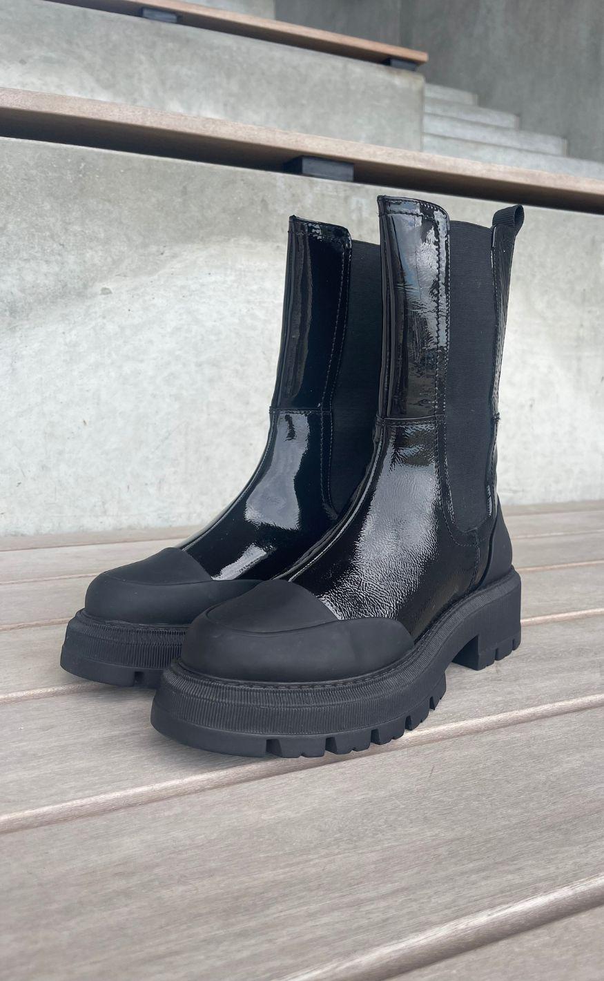 Copenhagen Shoes Støvler - Sally Girl - Black/Pantent