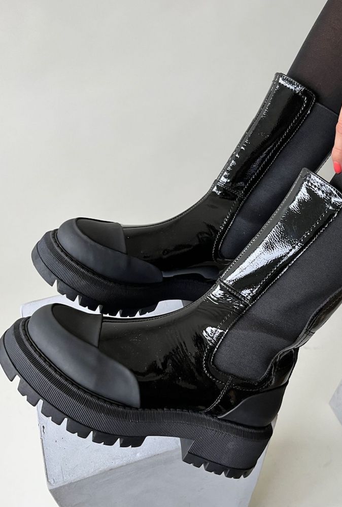 Copenhagen Shoes Støvler - Sally Girl - Black/Pantent