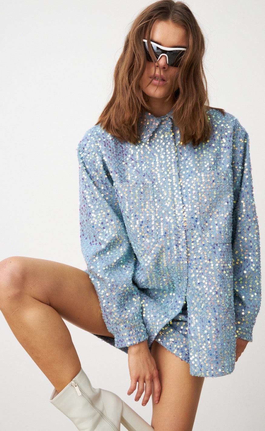 Cras Nederdel - North - Blue Glitter