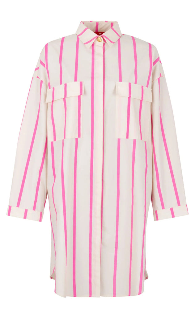 Cras Skjorte - Flax - Pink Stripe