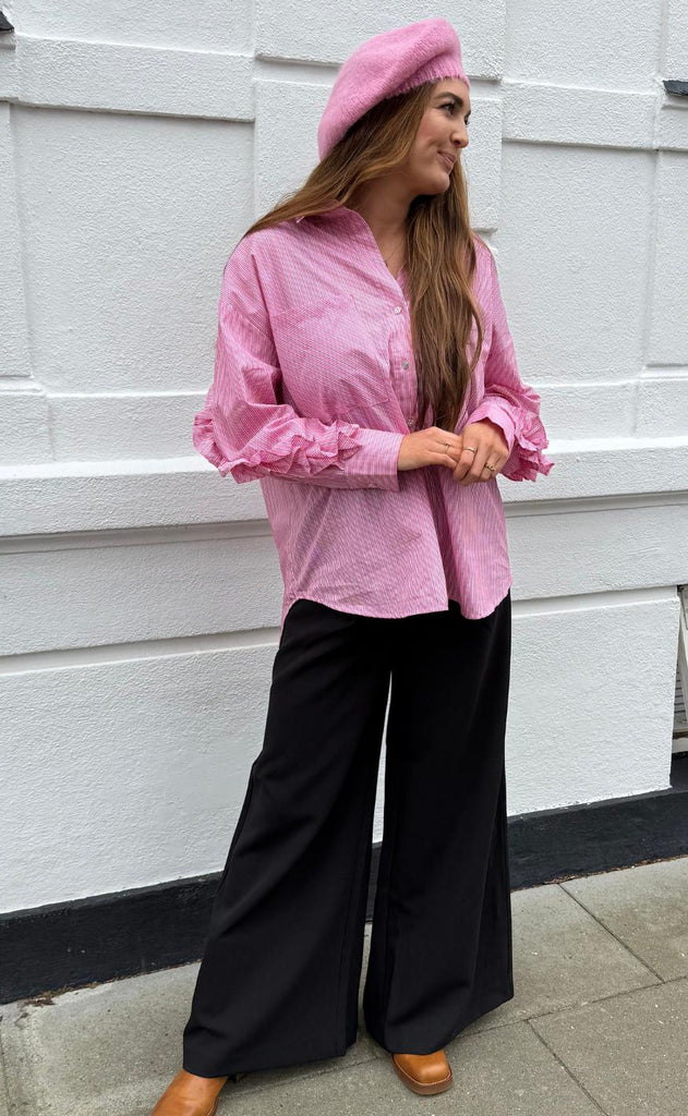 Cras Skjorte - Tulum - Pink Red Stripe