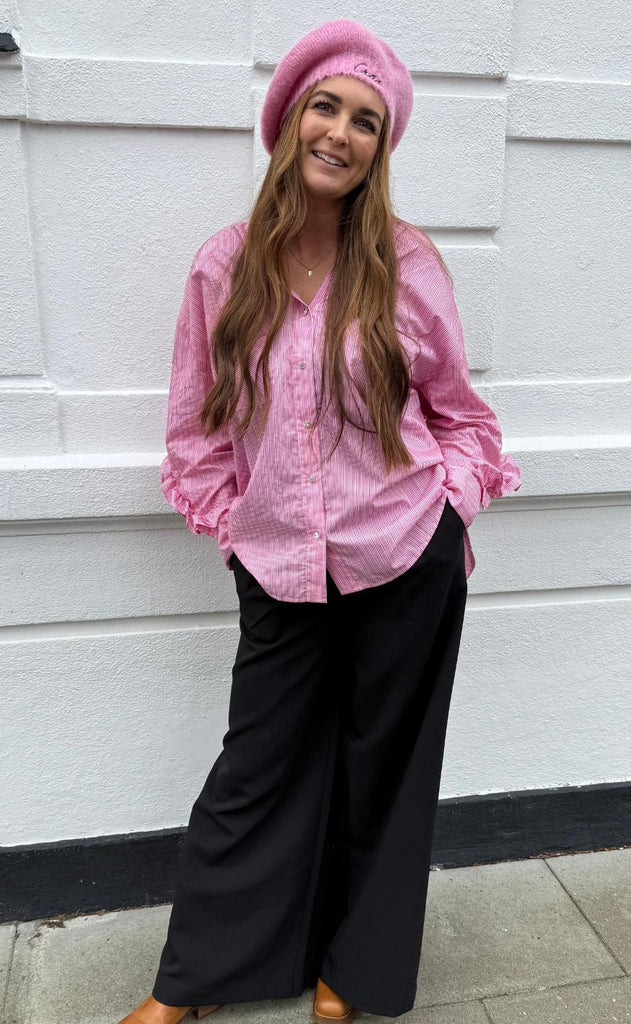 Cras Skjorte - Tulum - Pink Red Stripe