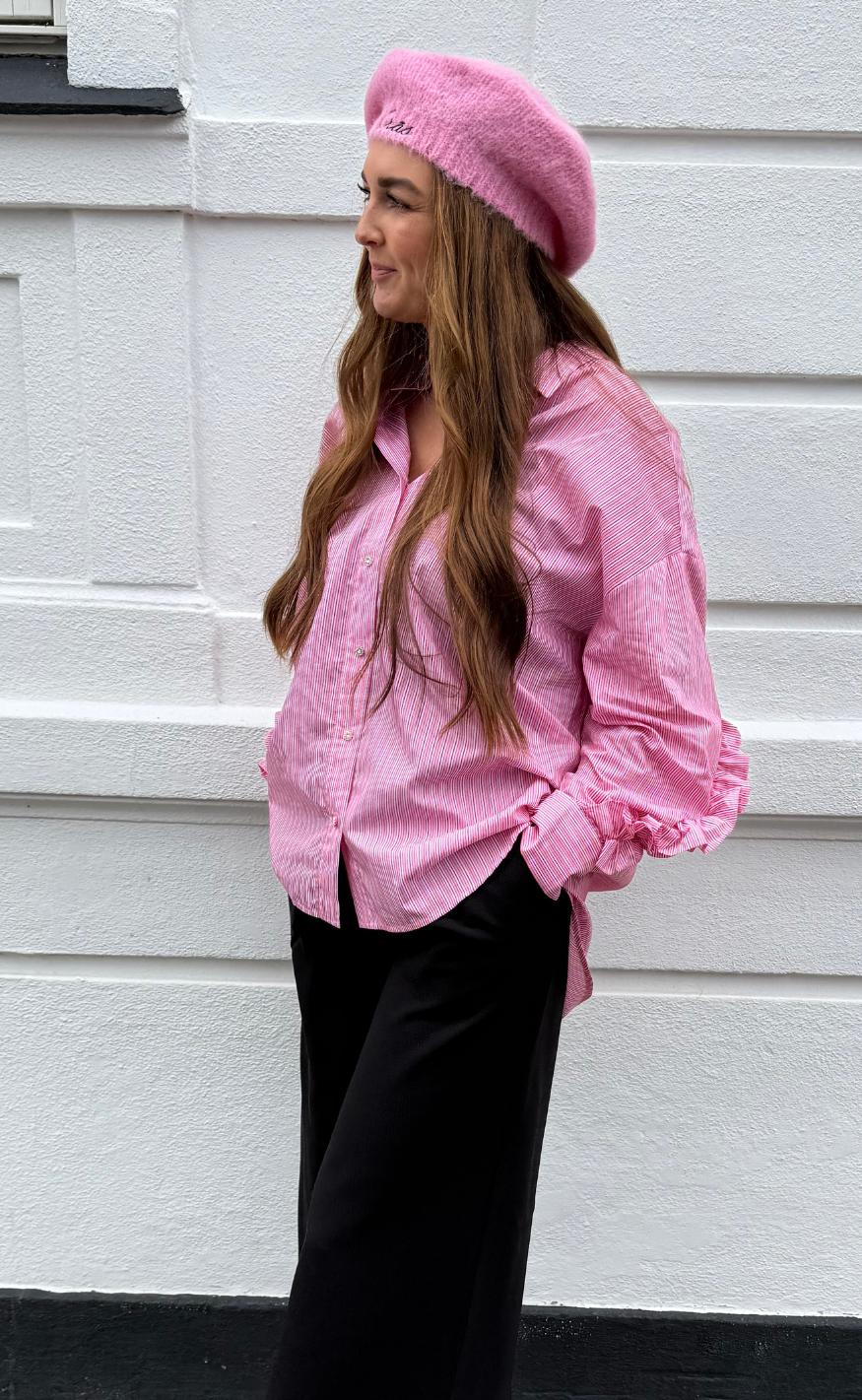 Cras Skjorte - Tulum - Pink Red Stripe