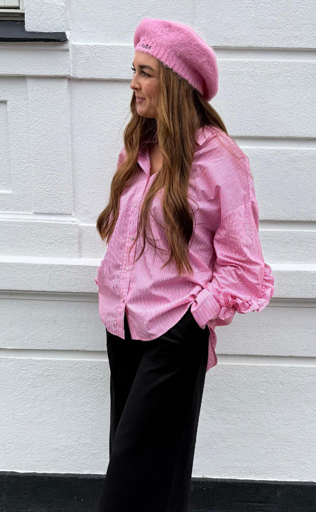 Cras Skjorte - Tulum - Pink Red Stripe