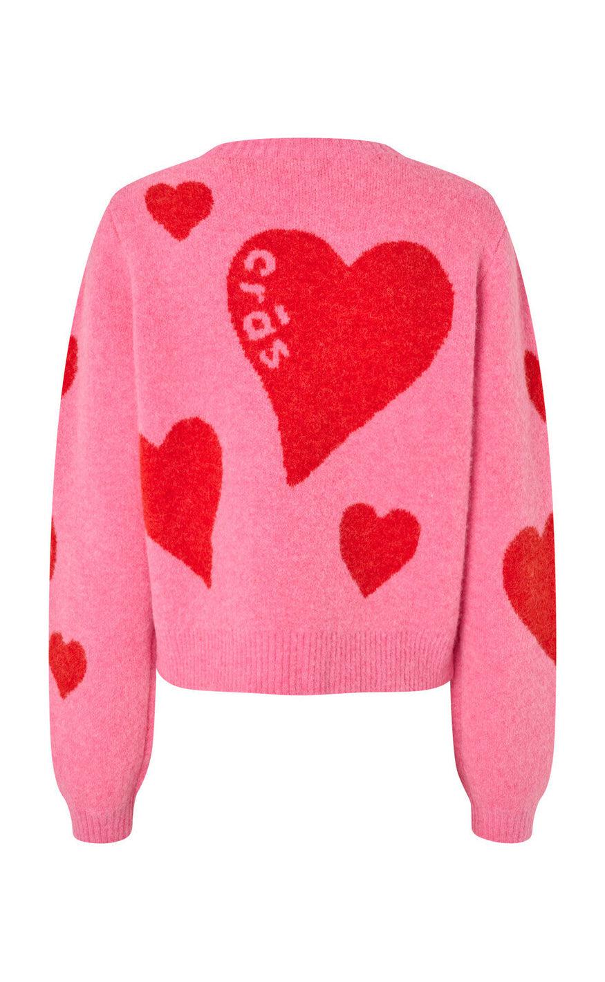 Cras Striktrøje - Heart - Pink Hearts