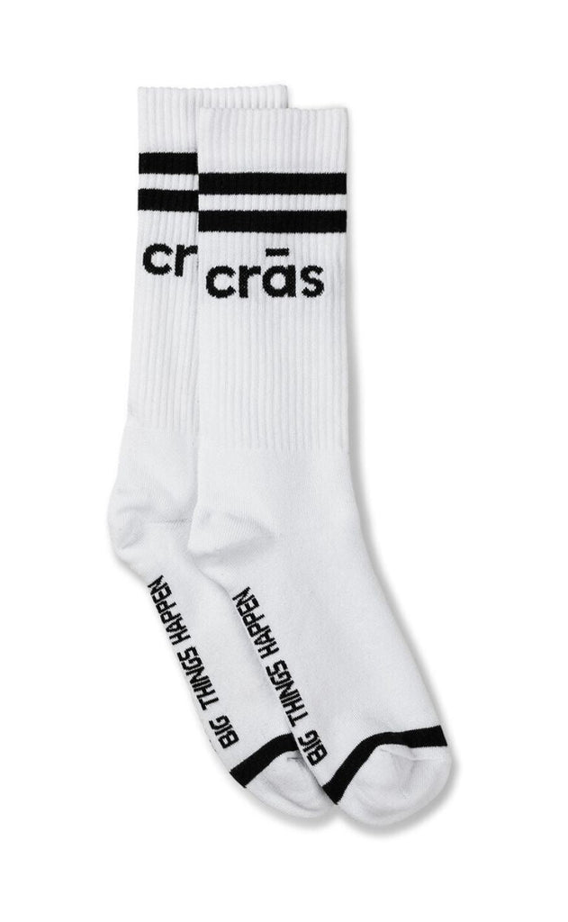 Cras Strømper - Logo - White/Black