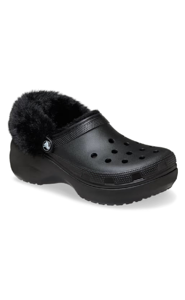 Crocs Træsko - Classic Platform Fuzz Lined - Black