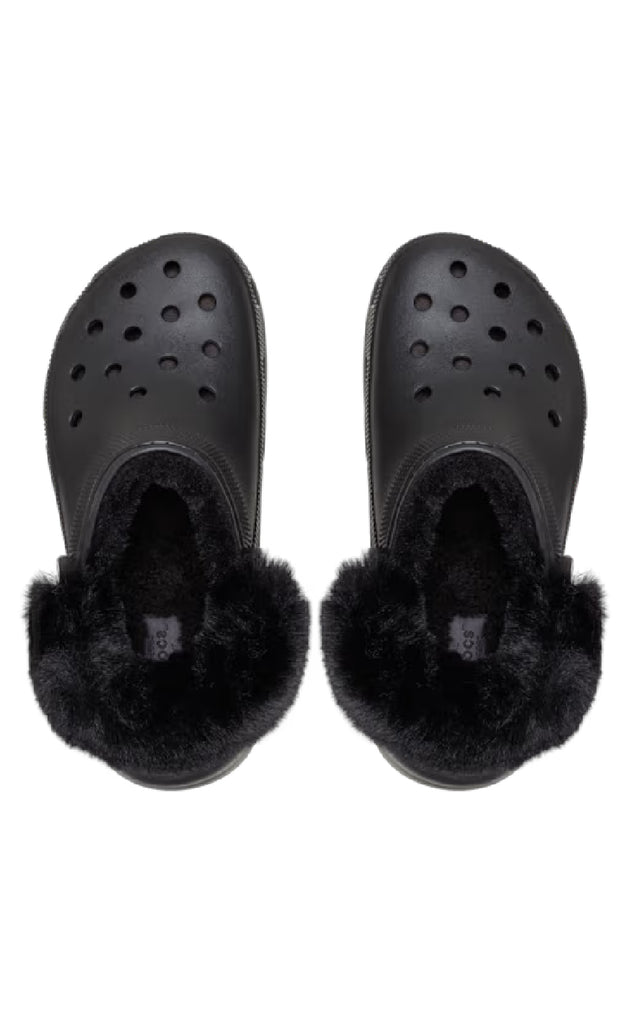 Crocs Træsko - Classic Platform Fuzz Lined - Black
